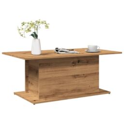 Berkfield Home Coffee Table Artisan Oak 102x55.5x40 cm Engineered Wood in Brown - thumbnail 1