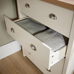 Home Source Avon 4 Drawer Chest Bedroom Storage Unit 36mm Top in Cream - thumbnail 6