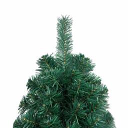 Berkfield Home Beautiful Artificial Half Pre-lit Christmas Tree with Ball Set Gr in Green - thumbnail 4