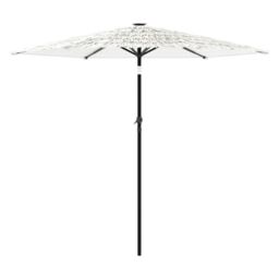 Berkfield Home Garden Parasol with Steel Pole White 268x268x226 cm - Size: 268 x 268 x 226 cm - thumbnail 5
