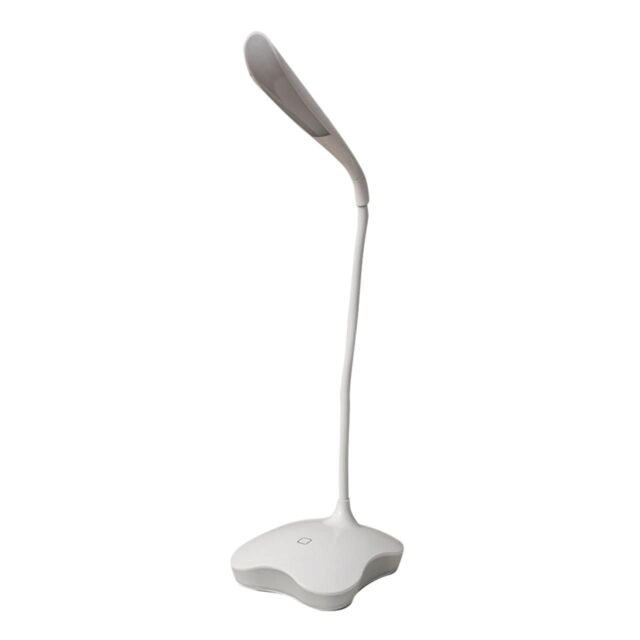 mysmartbuy LED Touch Control Desk Lamp with Nightlight - USB or Battery Powered Bedside Light with Flexible Neck & 3 Brightness Settings in White - image 1