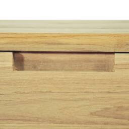 Berkfield Home TV Cabinet 120x35x35 cm Solid Teak in Light Brown - Size: 120 x 35 x 35 cm - thumbnail 9