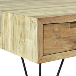 Berkfield Home TV Cabinet 120x35x35 cm Solid Teak in Light Brown - Size: 120 x 35 x 35 cm - thumbnail 8