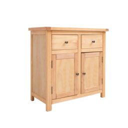 Cabinet Bits Lugo Waxed 2 Drawer 2 Door Sideboard Brass Knob in Light Brown - thumbnail 2