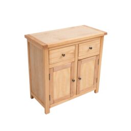 Cabinet Bits Lugo Waxed 2 Drawer 2 Door Sideboard Brass Knob in Light Brown - thumbnail 3