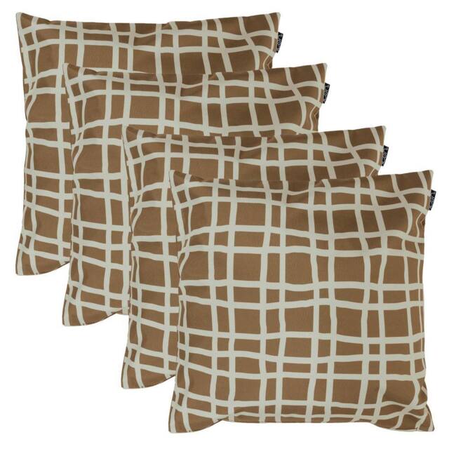 icon 4 Pack Cushion 43x43cm Mark Making, Chocolate - Size: 43x43 cm - image 1