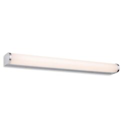 Netlighting Bravo Bathroom LED Wall Light 600mm Chrome with Opal Diffuser IP44 in Grey