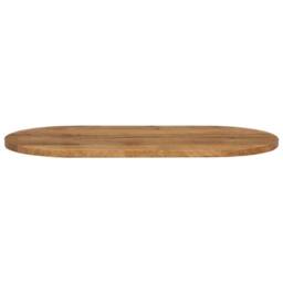 Berkfield Home Table Top 110x50x2.5 cm Oval Solid Wood Mango in Brown - thumbnail 1