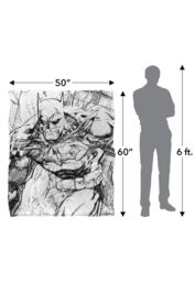 Batman Pencils Officially Licensed Silky Touch Super Soft Throw Blanket 152x127 cm in White - thumbnail 5