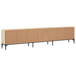 Berkfield Home TV Cabinet with Drawer Sonoma Oak 200x25x44 cm Engineered Wood in Natural - Size: 200 x 25 x 44 cm - thumbnail 8