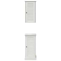 Berkfield Home Bathroom Furniture Set 2 pcs Antique white 37 x 34 x 80 cm in Off-White - thumbnail 7