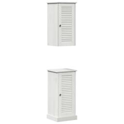 Berkfield Home Bathroom Furniture Set 2 pcs Antique white 37 x 34 x 80 cm in Off-White - thumbnail 1