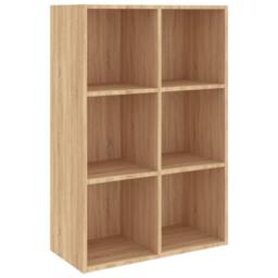 Berkfield Home Book Cabinet/Sideboard Sonoma Oak 66x30x97.8 cm Engineered Wood in Light Tan - thumbnail 1