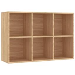 Berkfield Home Book Cabinet/Sideboard Sonoma Oak 66x30x97.8 cm Engineered Wood in Light Tan - thumbnail 9