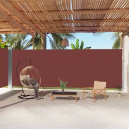 Berkfield Home Retractable Side Awning Brown 220x1000 cm