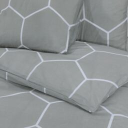 Berkfield Home Duvet Cover Set Grey 200x200 cm Cotton - thumbnail 5