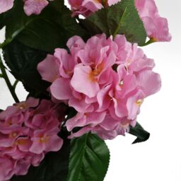Leaf 55cm Artificial Pink Hydrangea Plant - thumbnail 2