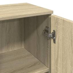 Berkfield Home Bathroom Cabinet Sonoma Oak 30x30x190 cm Engineered Wood in Light Brown - Size: 30 x 30 x 190 cm - thumbnail 8