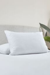 Catherine Lansfield 'Luxury Quilted Comfort' Embossed Pillow Pair in White - thumbnail 1