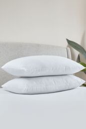 Catherine Lansfield 'Luxury Quilted Comfort' Embossed Pillow Pair in White - thumbnail 2