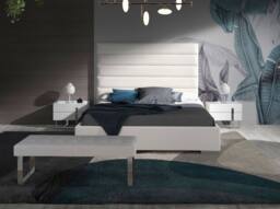 Angel Cerda White Leatherette Bench, 120x45x42 cm - Size: 120 x 45 x 42 cm - thumbnail 4