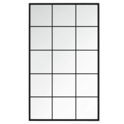 Berkfield Home Wall Mirror Black 100x60 cm Metal - thumbnail 2