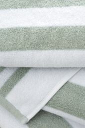 Bianca 'Reversible Stripe' Cotton Jacquard Hand Towel in Green - thumbnail 3