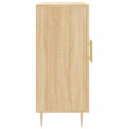 Berkfield Home Sideboard Sonoma Oak 90x34x80 cm Engineered Wood in Light Tan - Size: 90 x 34 x 80 cm - thumbnail 7