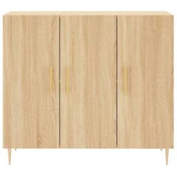 Berkfield Home Sideboard Sonoma Oak 90x34x80 cm Engineered Wood in Light Tan - Size: 90 x 34 x 80 cm - thumbnail 6