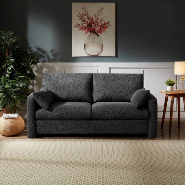 Artemis Home Shorewood 2 Seat Fabric Sofa in Charcoal - Size: 2 Seater