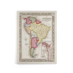 "Artery8 South America Political Divisions Map Mitchell Canvas Wall Art Print - Size: W12"" x H16""" - thumbnail 1