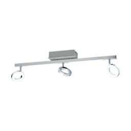 Loops Wall Spot Light Aluminium Chrome Shade Satined Plastic Bulb LED 3x3.2W 2x3.3W - thumbnail 1