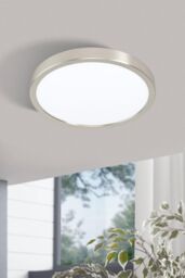Eglo Fueva 5 Satin Nickel Round Integrated LED Flush Light in Metallics - thumbnail 2