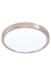 Eglo Fueva 5 Satin Nickel Round Integrated LED Flush Light in Metallics - thumbnail 1