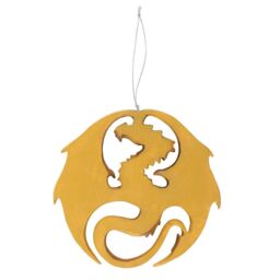 Anne Stokes Dragon Medal Hanging Ornament in Gold - thumbnail 2