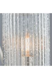 Netlighting Easton 3 Light Semi flush Bright Nickel Ribbed Glass With Bubbles E14 in Grey - thumbnail 4
