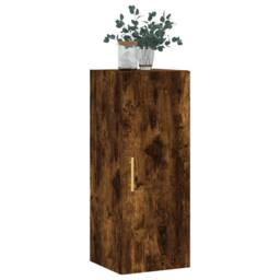 Berkfield Home Wall Mounted Cabinet Smoked Oak 34.5x34x90 cm in Brown - thumbnail 4