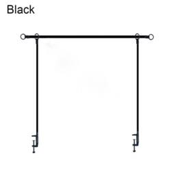 FLAVORA Adjustable Metal Backdrop Support Stand in Black - Size: 0.6m2 - thumbnail 1