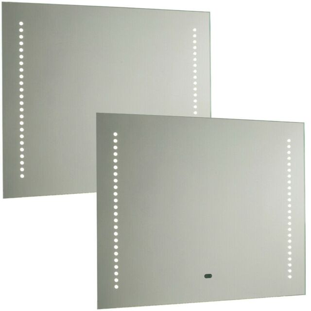 Loops 2 PACK IP44 LED Bathroom Mirror 50cm x 60cm Vanity Light IR Switch Shaver Socket - Size: 50 cm x 60 cm - image 1