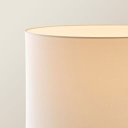 ValueLights Victoria White Wood Traditional Stem Floor Lamp with Fabric Drum Shade - thumbnail 4