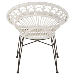 Orsina Manado Natural Rattan Chair in White - thumbnail 4