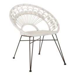 Orsina Manado Natural Rattan Chair in White - thumbnail 2