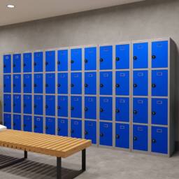 Phoenix Safe Company Personal Locker Grey/Blue with Combination Lock, PL1430GBC, 60.5L in Blue - Size: 180 cm x 100 cm - thumbnail 7