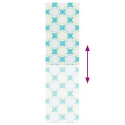 Berkfield Home Shower Roller Blind 80x240 cm Fabric Width 76 cm in Blue - thumbnail 5