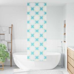 Berkfield Home Shower Roller Blind 80x240 cm Fabric Width 76 cm in Blue - thumbnail 2