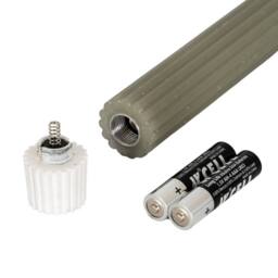 Lemon Pavilion Furniture and Decor Natural Glow Ribbed Taper Candles - Wax - L2xW2xH24 cm - Sage in Green - thumbnail 3