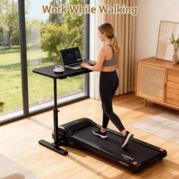 KORVIXA Rolling Laptop Desk Adjustable Height Tilting Top Computer Table in Black - Size: 0.6m2 - thumbnail 4