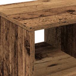 Berkfield Home Side Table with Wheels - Old Wood, 50x30x55 cm, Engineered Wood in Brown - Size: 50 x 30 x 55 cm - thumbnail 8