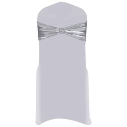 Berkfield Home 25 pcs Stretchable Chair Band with Diamond Buckle Silver - thumbnail 1
