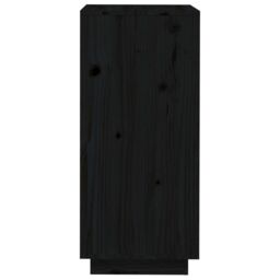 Berkfield Home Shoe Cabinet Black 35x35x80 cm Solid Wood Pine - Size: 35 x 35 x 80 cm - thumbnail 6